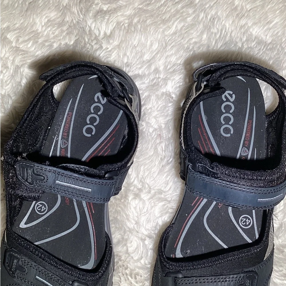 Ecco Yucatan Black Sport with Adjustable Straps sandals size 42 - Picture 5 of 11